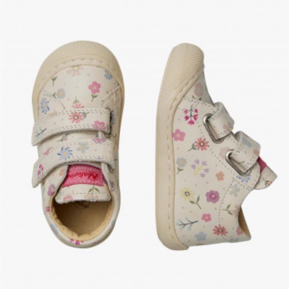 NWT NATURINO COCOON VL Leather first step shoes with flowers in White - Picture 3 of 15